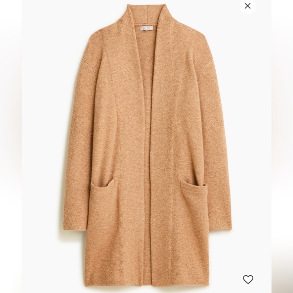 J. Crew Sweaters - J. Crew Open-Front Camel/Tan Cozy Cardigan Sweater